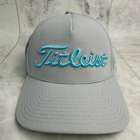 Titleist Other - NEW Titleist Tour Stretch Tech Grey/Maui Blue L/XL Fitted Golf Hat/Cap